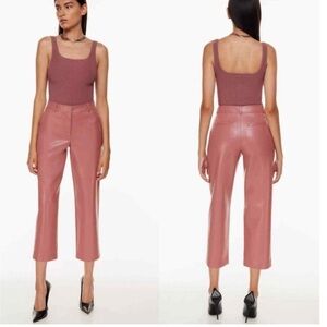 Babaton Command Cropped Vegan Leather Pants